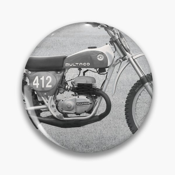 Item preview, Vintage Motocross Motorcycle in black and white designed and sold by pcole123.