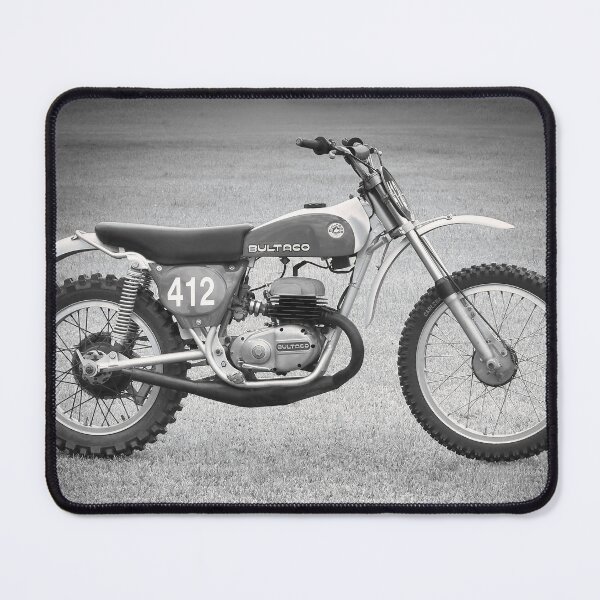 Item preview, Vintage Motocross Motorcycle in black and white designed and sold by pcole123.