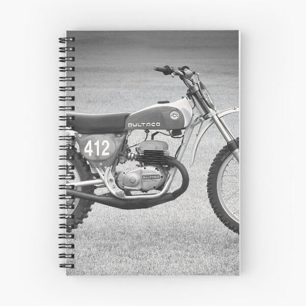 Item preview, Vintage Motocross Motorcycle in black and white designed and sold by pcole123.