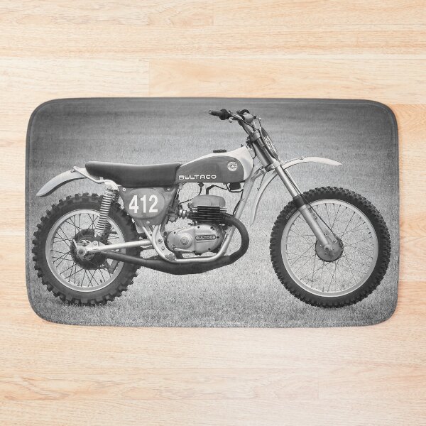 Item preview, Vintage Motocross Motorcycle in black and white designed and sold by pcole123.
