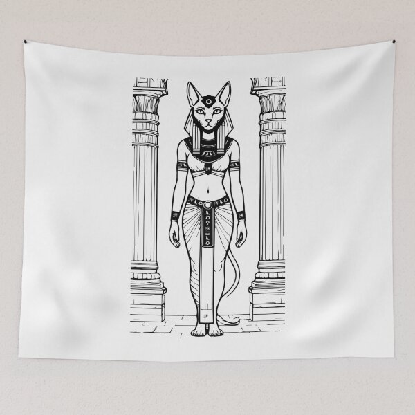 Item preview, The Divine Sistrum - Bastet Goddess Egyptian Mythology - Ancient Egypt designed and sold by GulfSignature.