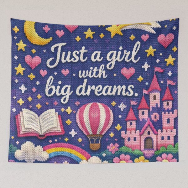Item preview, Girl With Big Dreams Fairytale Castle Knitting Pattern Design designed and sold by Mauswohn.
