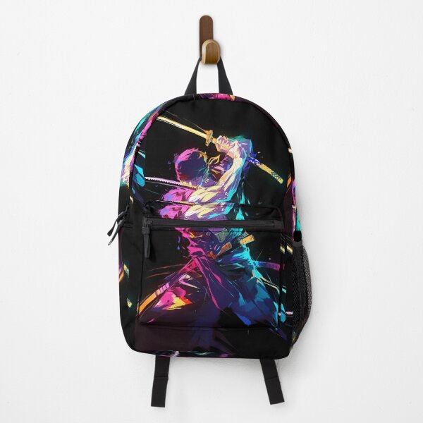 Item preview, Neon Blade Fury – Roronoa Zoro Action Anime Art designed and sold by Dyan4.