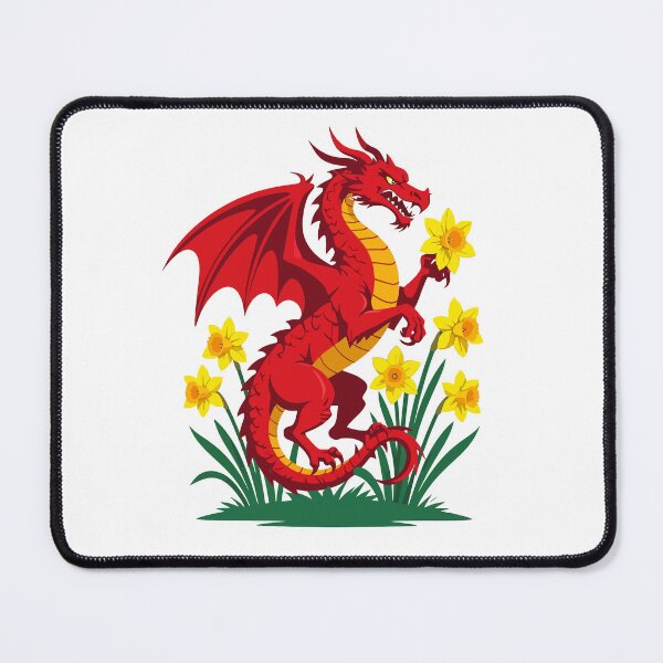 Item preview, Red Dragon Holding A Daffodil designed and sold by taiche.