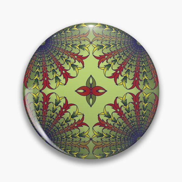 Item preview, Emerald Leaf Mandala Quartet designed and sold by OIL Pattern Design .