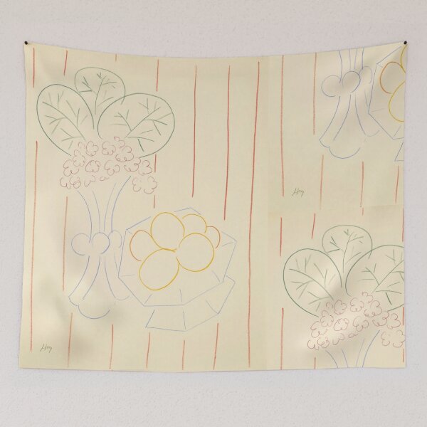 Item preview, Fleurs Et Fruits Fond Raye by Henri Matisse: Fauvist Still Life Poster designed and sold by artofuniverse.