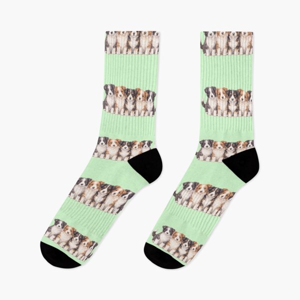 Item preview, Forever Loved - Five Border Collie Puppies Watercolour designed and sold by inspired-works.