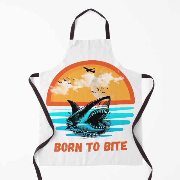 Item preview, Born To Bite Vintage Great White Shark Retro Ocean Predator Design designed and sold by KapiPrint.