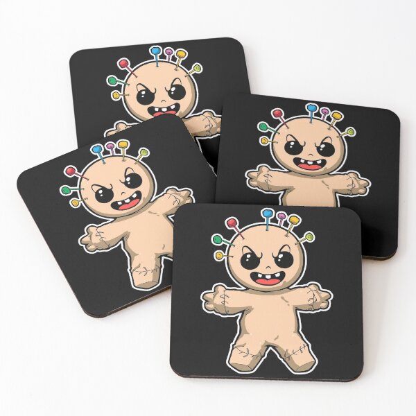 Item preview, Mischievous Voodoo Doll – Cute Spooky Plush with Colorful Pins designed and sold by LintonGriffin.