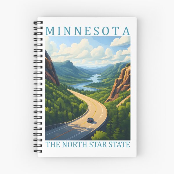 Item preview, Minnesota Scenic Road Trip Vintage Travel Poster – The North Star State Landscape Art designed and sold by GiftsCreek.
