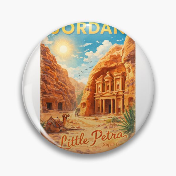 Item preview, Little Petra’s Nabatean Facades in Siq al-Barid, Ma'an Region of Jordan under Bright Desert Sun designed and sold by Places On Earth.
