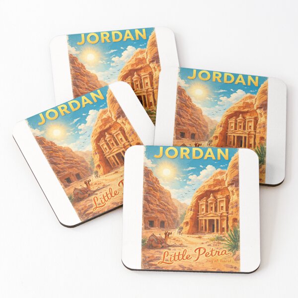 Item preview, Little Petra’s Nabatean Facades in Siq al-Barid, Ma'an Region of Jordan under Bright Desert Sun designed and sold by Places On Earth.