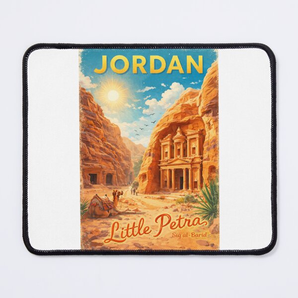 Item preview, Little Petra’s Nabatean Facades in Siq al-Barid, Ma'an Region of Jordan under Bright Desert Sun designed and sold by Places On Earth.