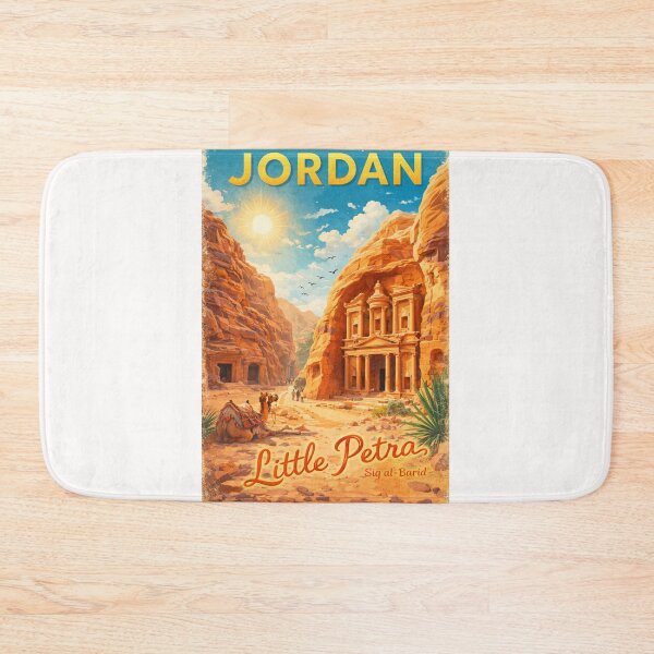 Item preview, Little Petra’s Nabatean Facades in Siq al-Barid, Ma'an Region of Jordan under Bright Desert Sun designed and sold by Places On Earth.