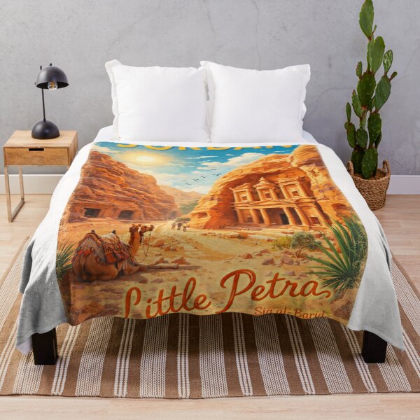 Item preview, Little Petra’s Nabatean Facades in Siq al-Barid, Ma'an Region of Jordan under Bright Desert Sun designed and sold by Places On Earth.