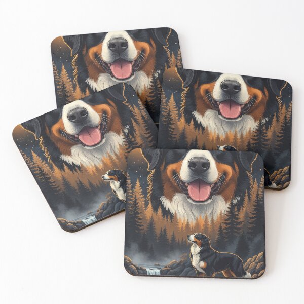 Item preview, Vintage 90S Bernese Mountain Dog Howling At The Moon designed and sold by Stotee.