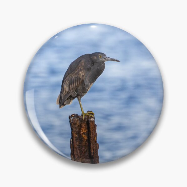 Item preview, Grey Reef Heron on rusty pylon designed and sold by Windswell.