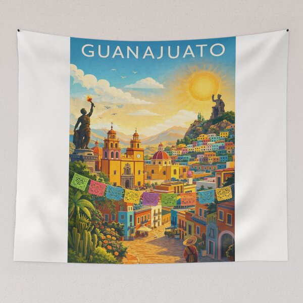 Item preview, Guanajuato's Colorful Hills and Historic Center with Monuments in Central Mexico designed and sold by Places On Earth.