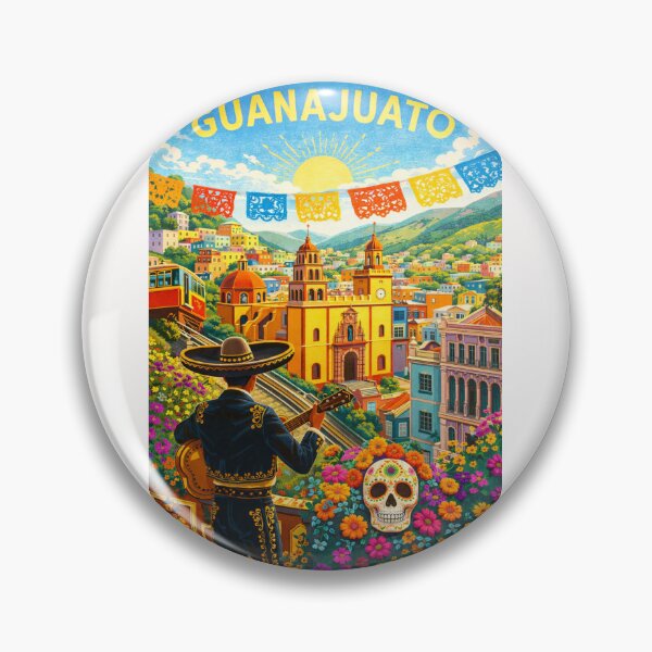 Item preview, Mariachi and Panoramic View of Guanajuato’s Historic Downtown and Colorful Hills in Mexico designed and sold by Places On Earth.