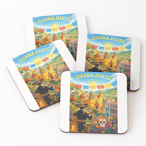 Item preview, Mariachi and Panoramic View of Guanajuato’s Historic Downtown and Colorful Hills in Mexico designed and sold by Places On Earth.