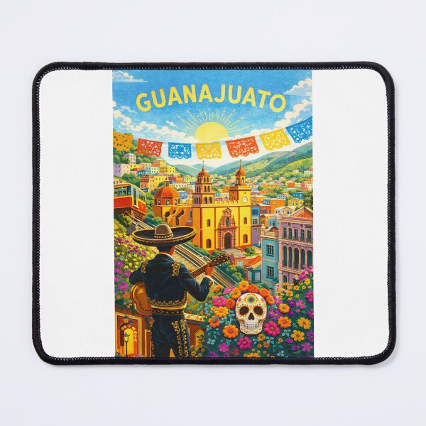 Item preview, Mariachi and Panoramic View of Guanajuato’s Historic Downtown and Colorful Hills in Mexico designed and sold by Places On Earth.