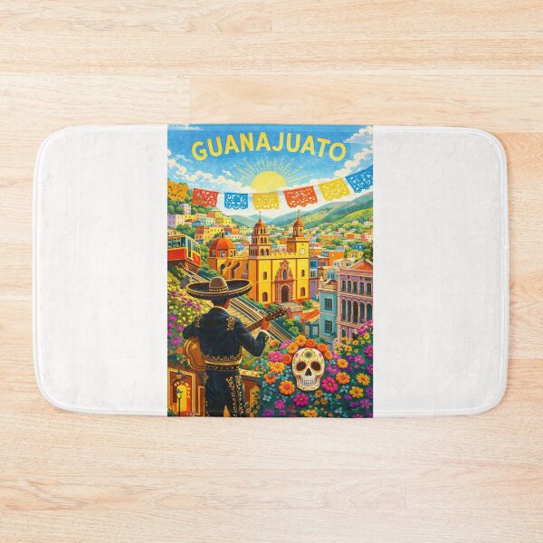 Item preview, Mariachi and Panoramic View of Guanajuato’s Historic Downtown and Colorful Hills in Mexico designed and sold by Places On Earth.