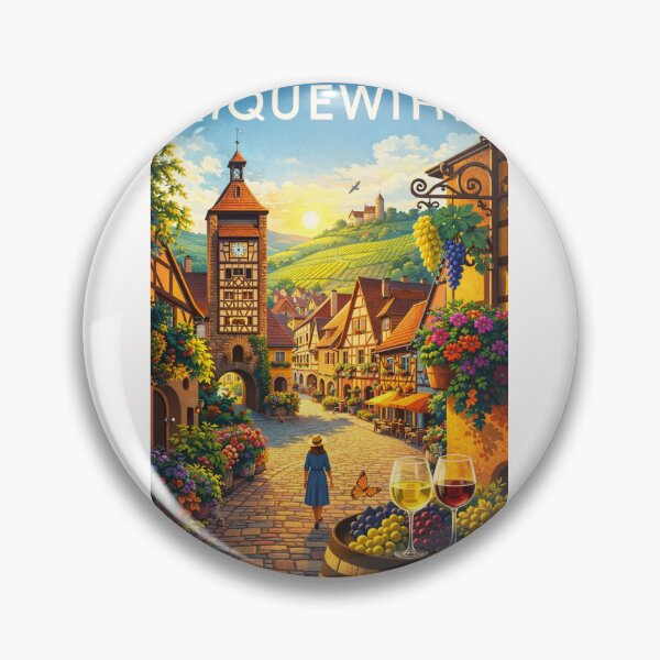 Item preview, Riquewihr's Vineyards and Medieval Streets at Sunset in Haut-Rhin, Grand Est, France designed and sold by Places On Earth.