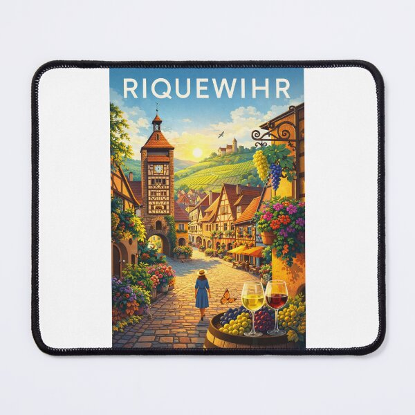 Item preview, Riquewihr's Vineyards and Medieval Streets at Sunset in Haut-Rhin, Grand Est, France designed and sold by Places On Earth.