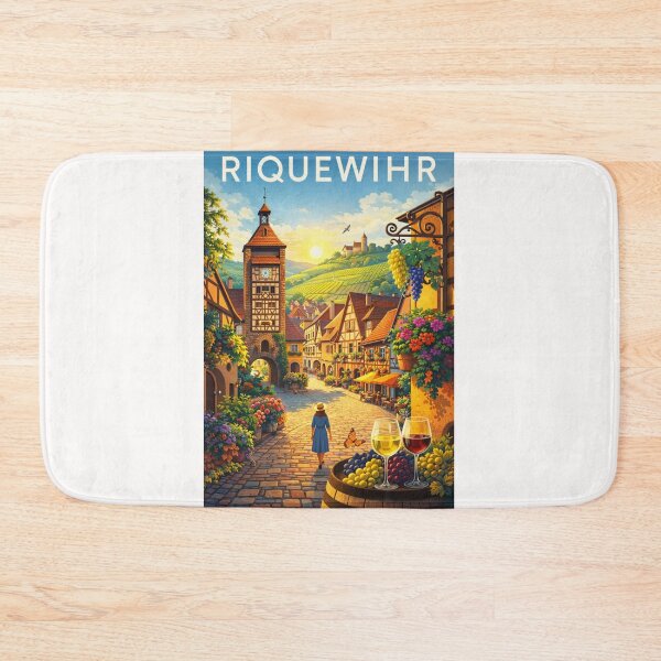 Item preview, Riquewihr's Vineyards and Medieval Streets at Sunset in Haut-Rhin, Grand Est, France designed and sold by Places On Earth.