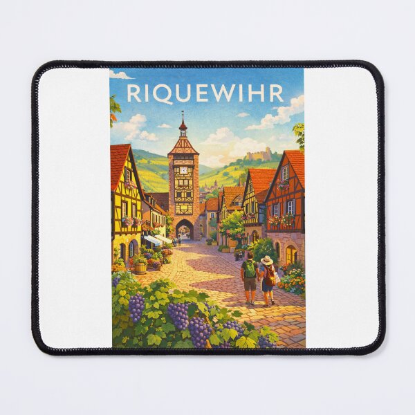 Item preview, Riquewihr’s Dolder Tower and Timber-Framed Alleys in the Alsace Wine Region of France designed and sold by Places On Earth.