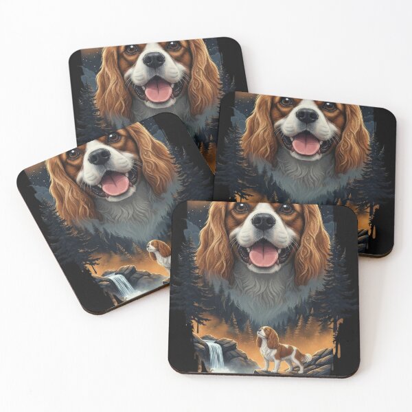 Item preview, Vintage 90S Cavalier King Charles Spaniel Howling At The Moon designed and sold by Stotee.
