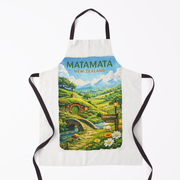 Item preview, Hobbiton Welcome Sign and Hobbit Hole in Blooming Hills of Matamata, Waikato Region, New Zealand designed and sold by Places On Earth.
