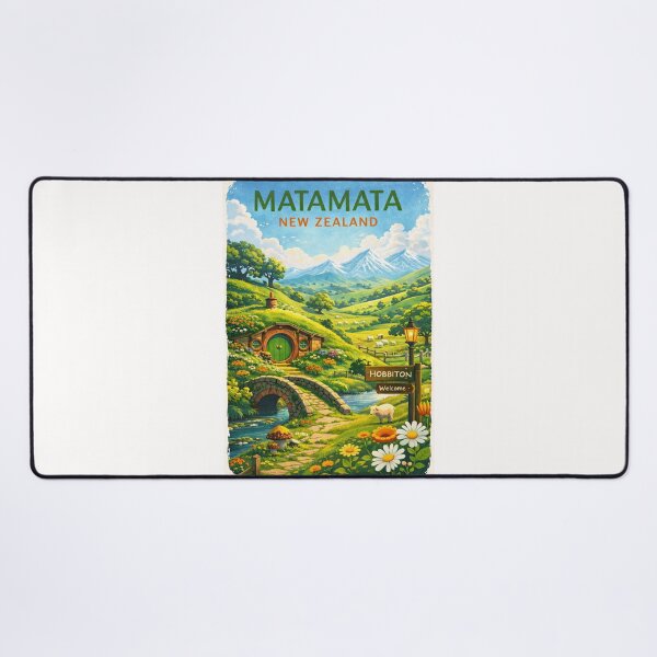 Item preview, Hobbiton Welcome Sign and Hobbit Hole in Blooming Hills of Matamata, Waikato Region, New Zealand designed and sold by Places On Earth.