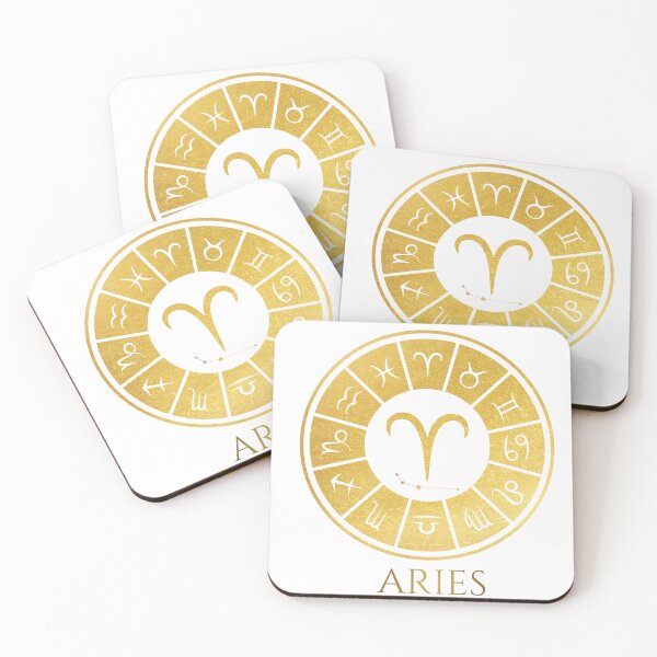 Item preview, Aries Zodiac Sign - Gold Minimalist Astrology Symbol designed and sold by VelaStudioCo.