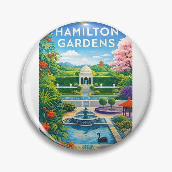 Item preview, Hamilton Gardens Formal Courtyard with Reflecting Pools and Domed Pavilion in Waikato Region, New Zealand designed and sold by Places On Earth.