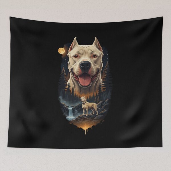 Item preview, Vintage 90S Dogo Argentino Howling At The Moon designed and sold by Stotee.