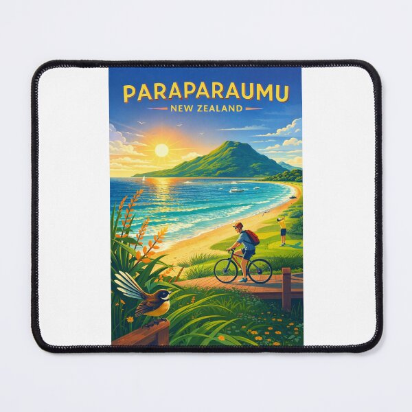 Item preview, Paraparaumu Beach and Coastal Track with Kapiti Island in View, Kāpiti Coast District, New Zealand designed and sold by Places On Earth.