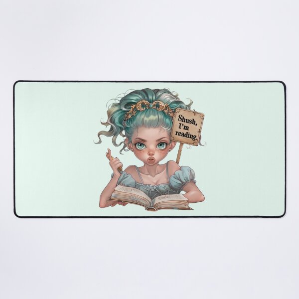 Item preview, Shush, I'm reading girlie designed and sold by bubblyrainbow.
