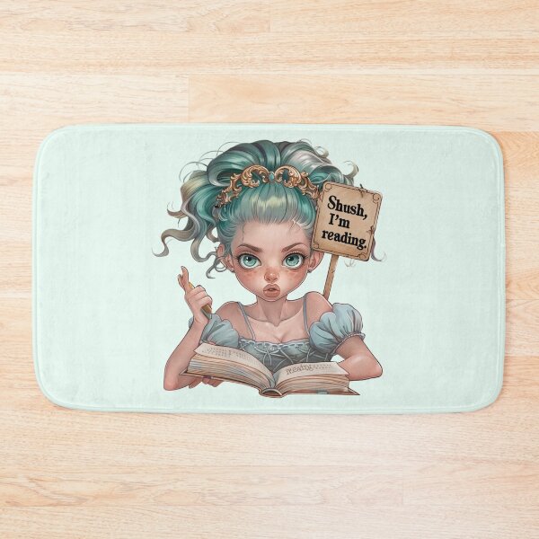 Item preview, Shush, I'm reading girlie designed and sold by bubblyrainbow.