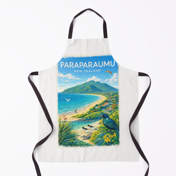 Item preview, Paraparaumu Coastline with Kapiti Island, Native Birds and Beach Houses in Kāpiti Coast District, New Zealand designed and sold by Places On Earth.