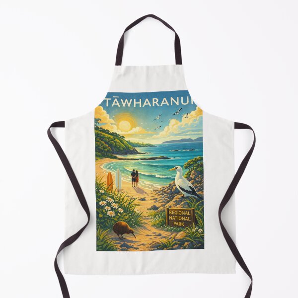 Item preview, Tāwharanui Regional Park Coastal Trail with Surfers, Native Birds, and Golden Beach in Auckland Region, New Zealand designed and sold by Places On Earth.