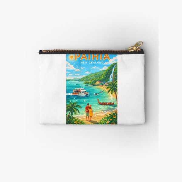 Item preview, Paihia Beachfront with Dolphin Watching Cruise, Māori Waka, and Waterfall in Bay of Islands, Northland, New Zealand designed and sold by Places On Earth.