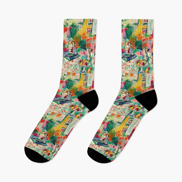 Item preview, Interior With Young Girl Reading by Henri Matisse: Vibrant Fauvist Interior Poster designed and sold by artofuniverse.
