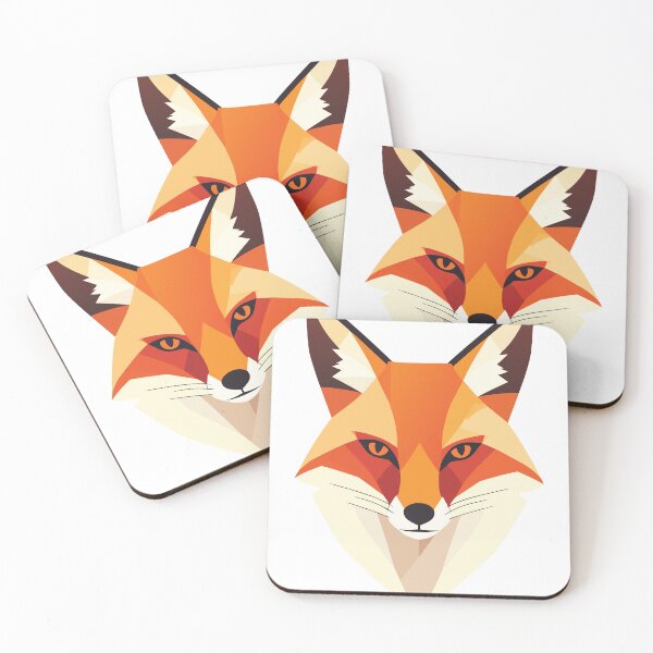 Item preview, Geometric Fox Face – Minimalist Abstract Animal Illustration designed and sold by Genzify.