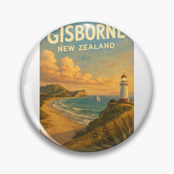 Item preview, Gisborne Lighthouse and Coastline with Sailboat at Sunset in Tairāwhiti Region, East Cape, New Zealand designed and sold by Places On Earth.