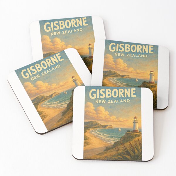 Item preview, Gisborne Lighthouse and Coastline with Sailboat at Sunset in Tairāwhiti Region, East Cape, New Zealand designed and sold by Places On Earth.