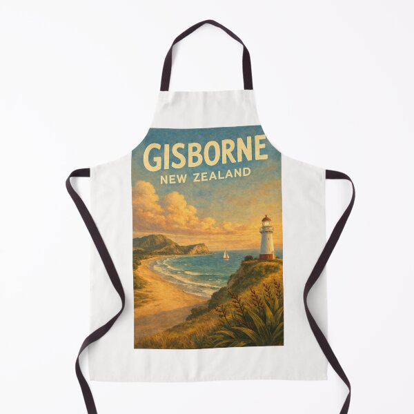 Item preview, Gisborne Lighthouse and Coastline with Sailboat at Sunset in Tairāwhiti Region, East Cape, New Zealand designed and sold by Places On Earth.