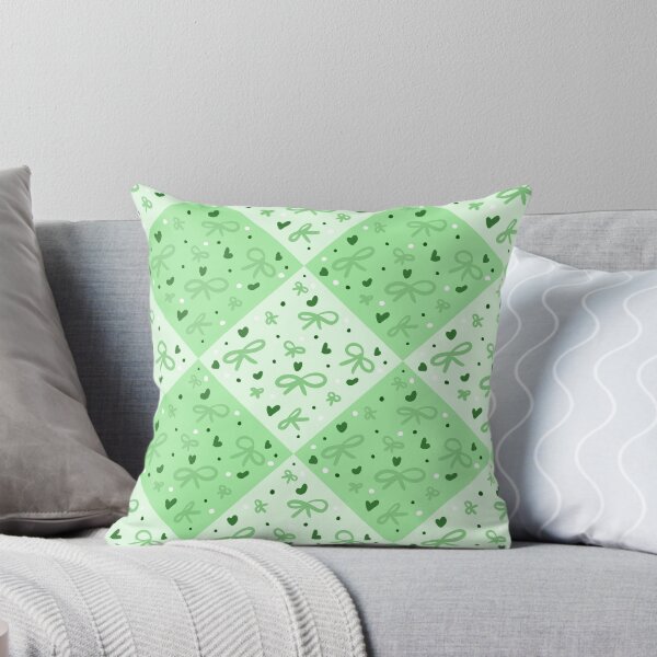 Item preview, Cute bows heart polka dots in green pattern designed and sold by Mariecobiz.