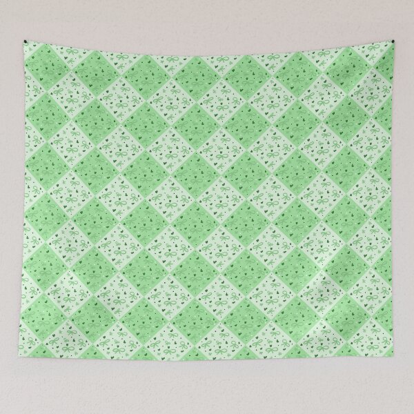 Item preview, Cute bows heart polka dots in green pattern designed and sold by Mariecobiz.