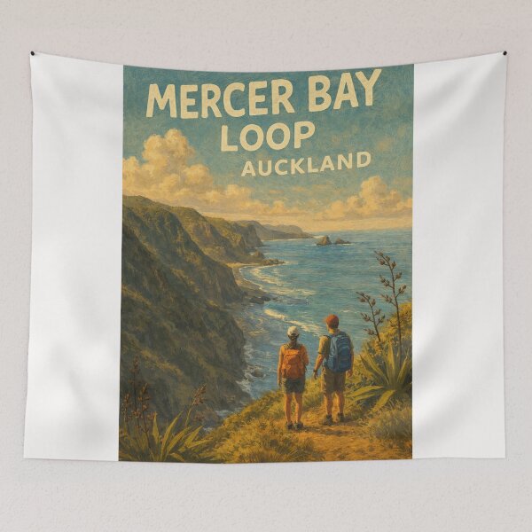 Item preview, Mercer Bay Loop Cliffside Trail with Tasman Sea Views in Waitākere Ranges, Auckland Region, New Zealand designed and sold by Places On Earth.